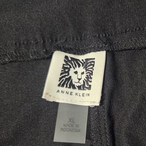 Anne Klein Black Ladies Work Pants With Gold Detail Pull On XL